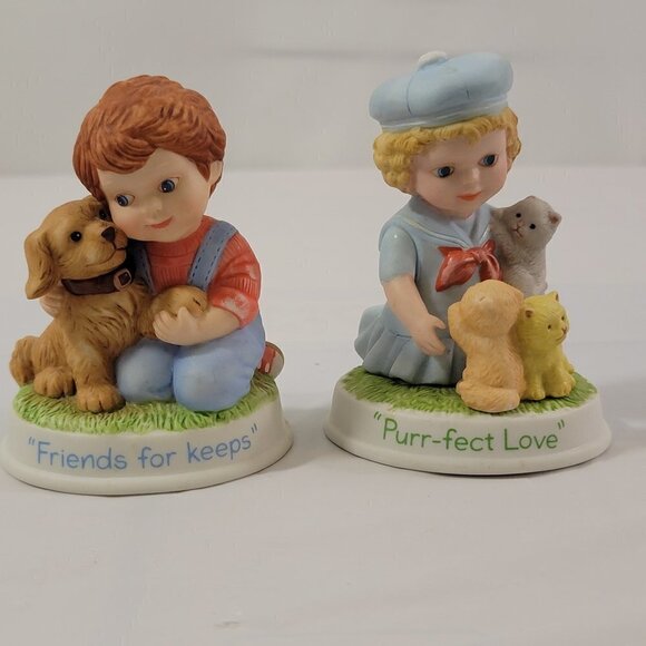 AVON Tender Memories Porcelain Dog & Cat Friends - Picture 5 of 16